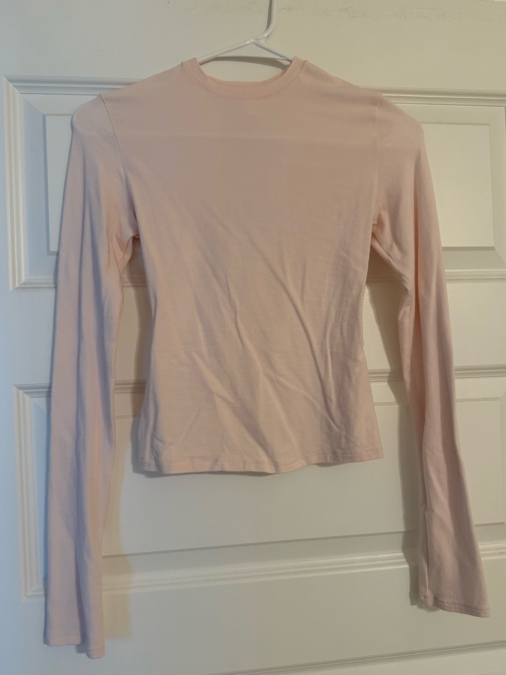 SKIMS Women's Long Sleeve Crewneck Tee - Light Pink